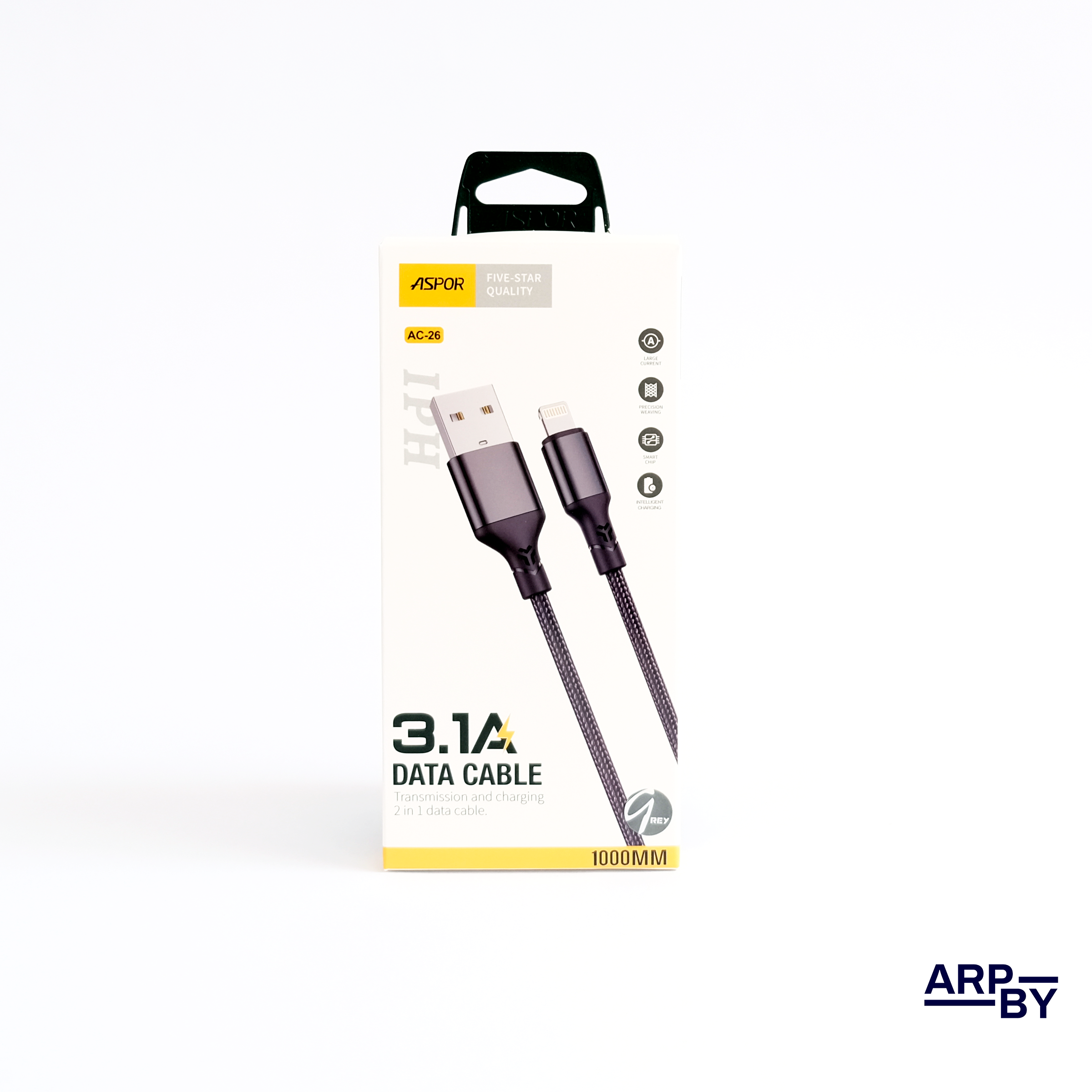 Cabo carreg. rapido 3.1A AC26 USB-A p Lightning (Iphone) Cinza Cabo carreg. rapido 3.1A AC26 USB-A p Lightning (Iphone) Cinza